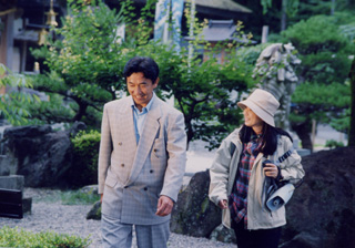 熊野本宮大社で風吹ジュンさん演じる木葉の母と おさななじみの松本を演じる田尾安さん