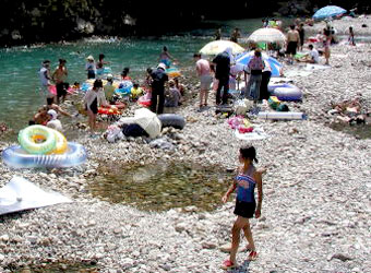 夏の川湯温泉