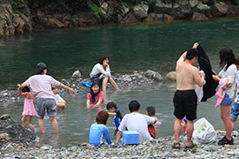 川湯温泉　河原の露天風呂